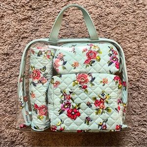 Vera Bradley 4 piece cosmetic set NWT